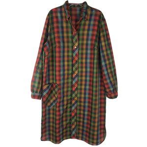 Vintage Plaid Checked Womens Dress Size Large